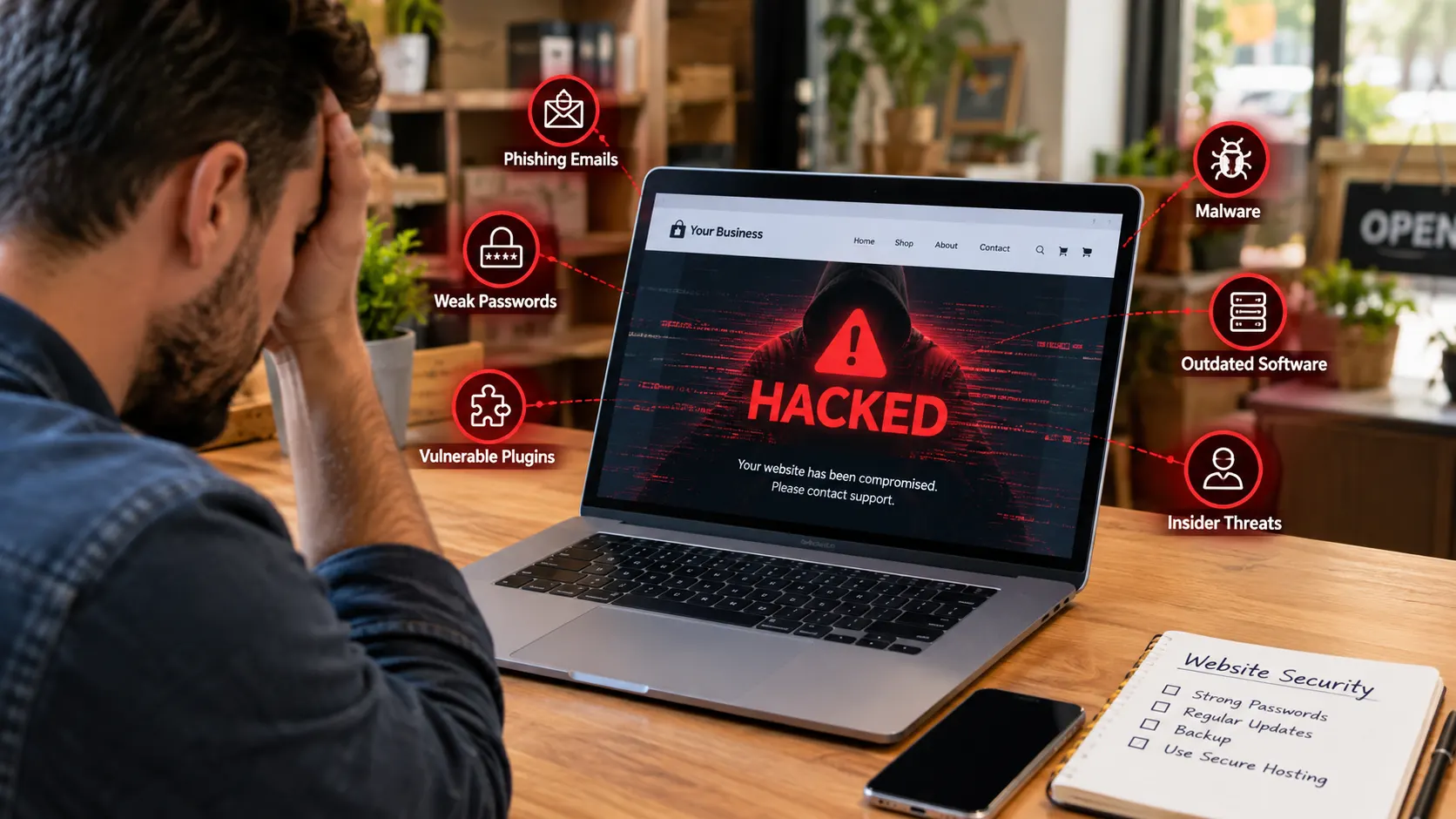 How Small Business Websites Actually Get Hacked